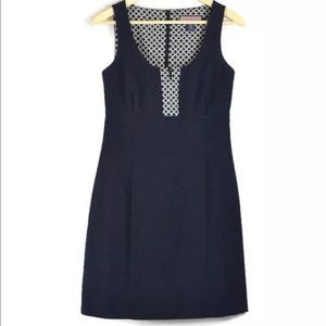 Vineyard Vines Size 4 Blue Jacquard Sheath Dress